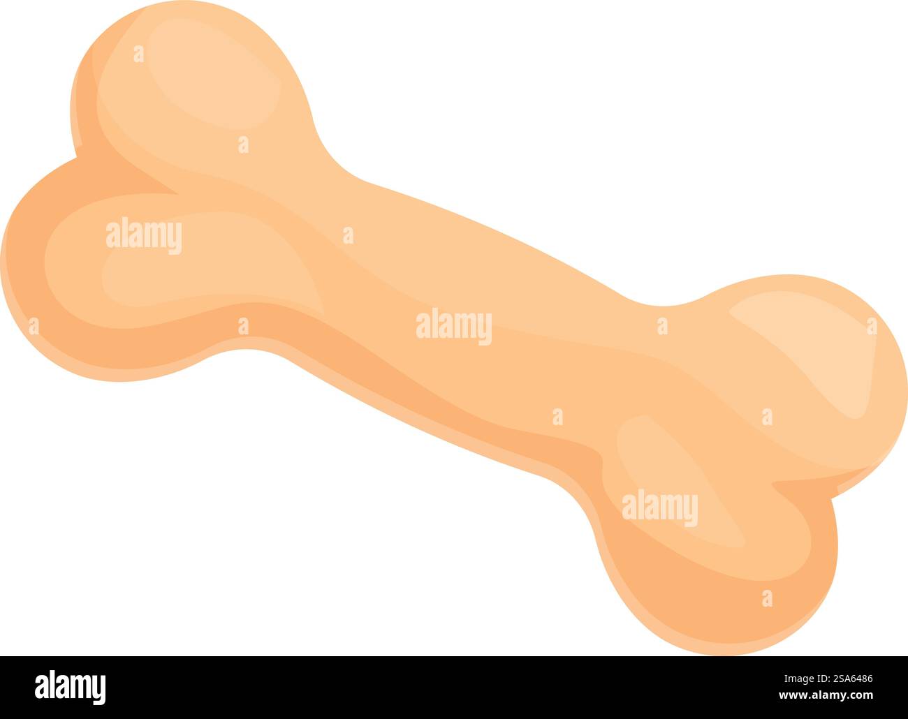 Zeichentrick-Hundeknochen auf weißem Hintergrund. Zeichentrick-Hundeknochen Stock Vektor