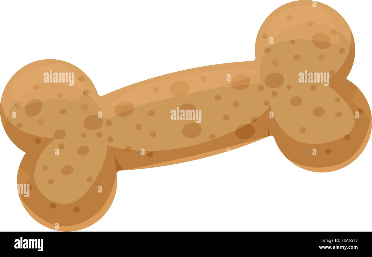 Großer Hundeknochen zum Kauen und Spielen isoliert auf weißem Hintergrund. Großer Hundeknochen zum Kauen und Spielen Stock Vektor