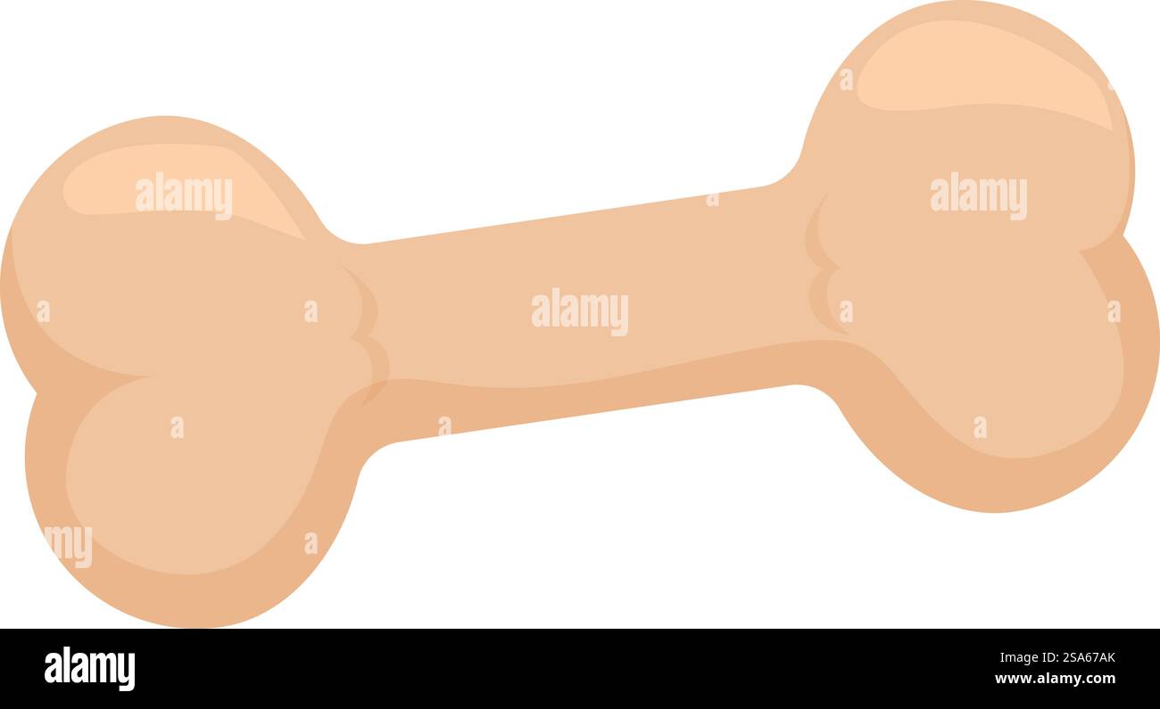 Cartoon Big Bone liegt und wartet darauf, dass ein Hund kommt und ihn findet. Big Dog Bone liegend für PET Shop Logo oder Spiel ui Stock Vektor