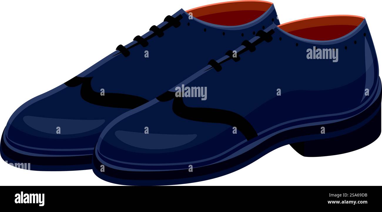 Klassische schwarze Lederschuhe mit Schnürsenkeln, perfekt für Geschäftsleute oder besondere Anlässe. Klassische schwarze Lederschuhe mit Schnürsenkeln Stock Vektor