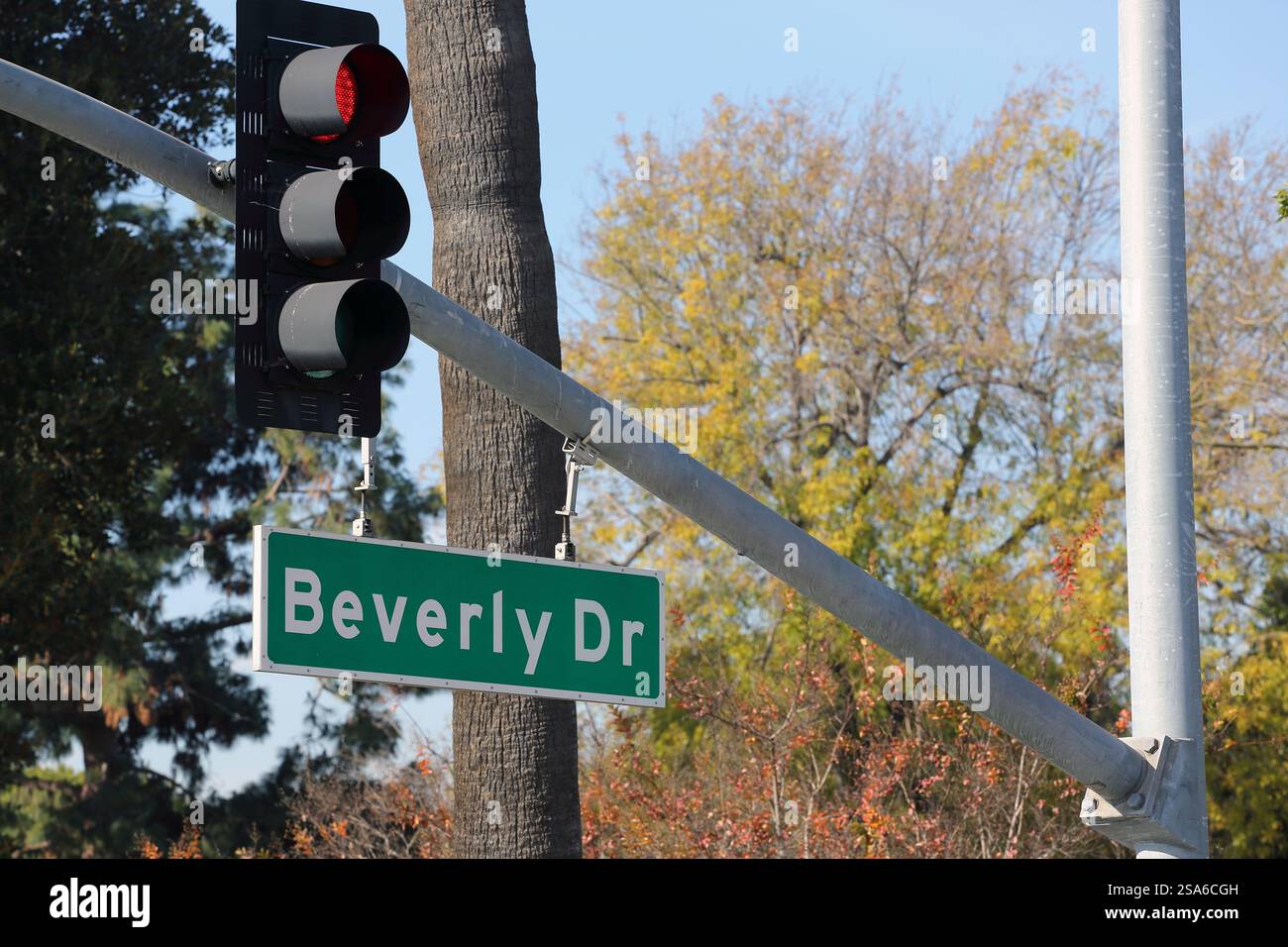 Beverly Drive Schild, Beverly Hills, Los Angeles, USA Stockfoto