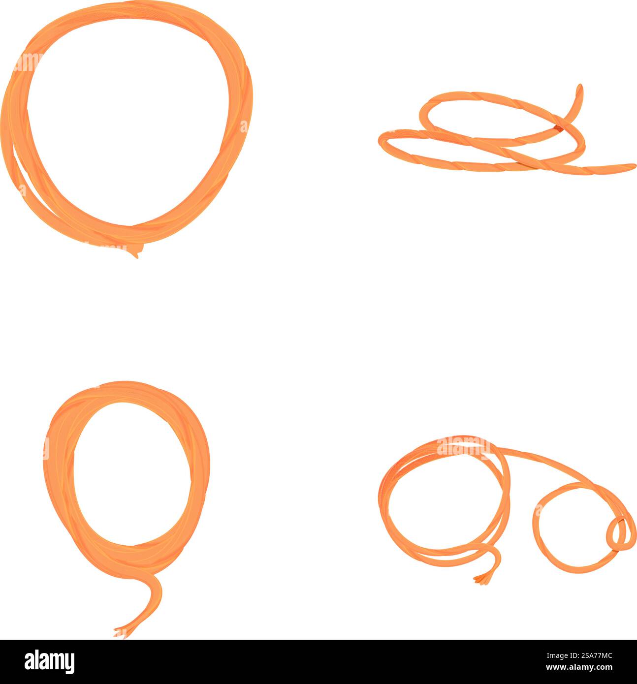 Cowboy Seil Icons setzen Cartoon Vektor. Lasso zum Lassoieren von Wildpferden und Rindern. Schnur, Lasso. Cowboy Seil Icons setzen Cartoon Vektor. Lasso zum Lassoieren von Wildpferden und Rindern Stock Vektor