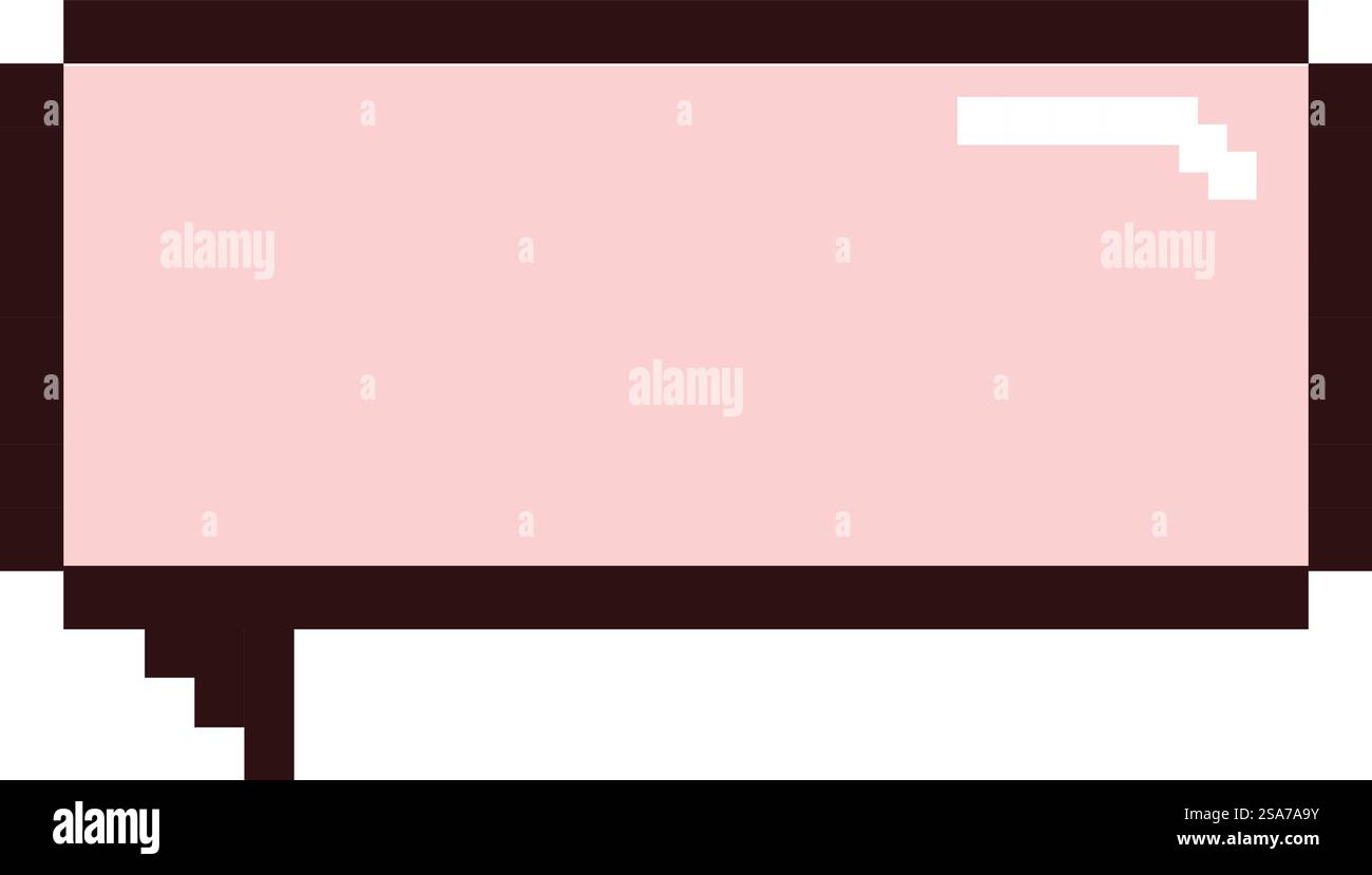 Pixelige Sprechblase mit leerem Dialogfeld, die Sie einlädt, sie mit Ihrer eigenen Botschaft zu füllen. Pixelige Sprechblase mit leerem Dialogfeld Stock Vektor