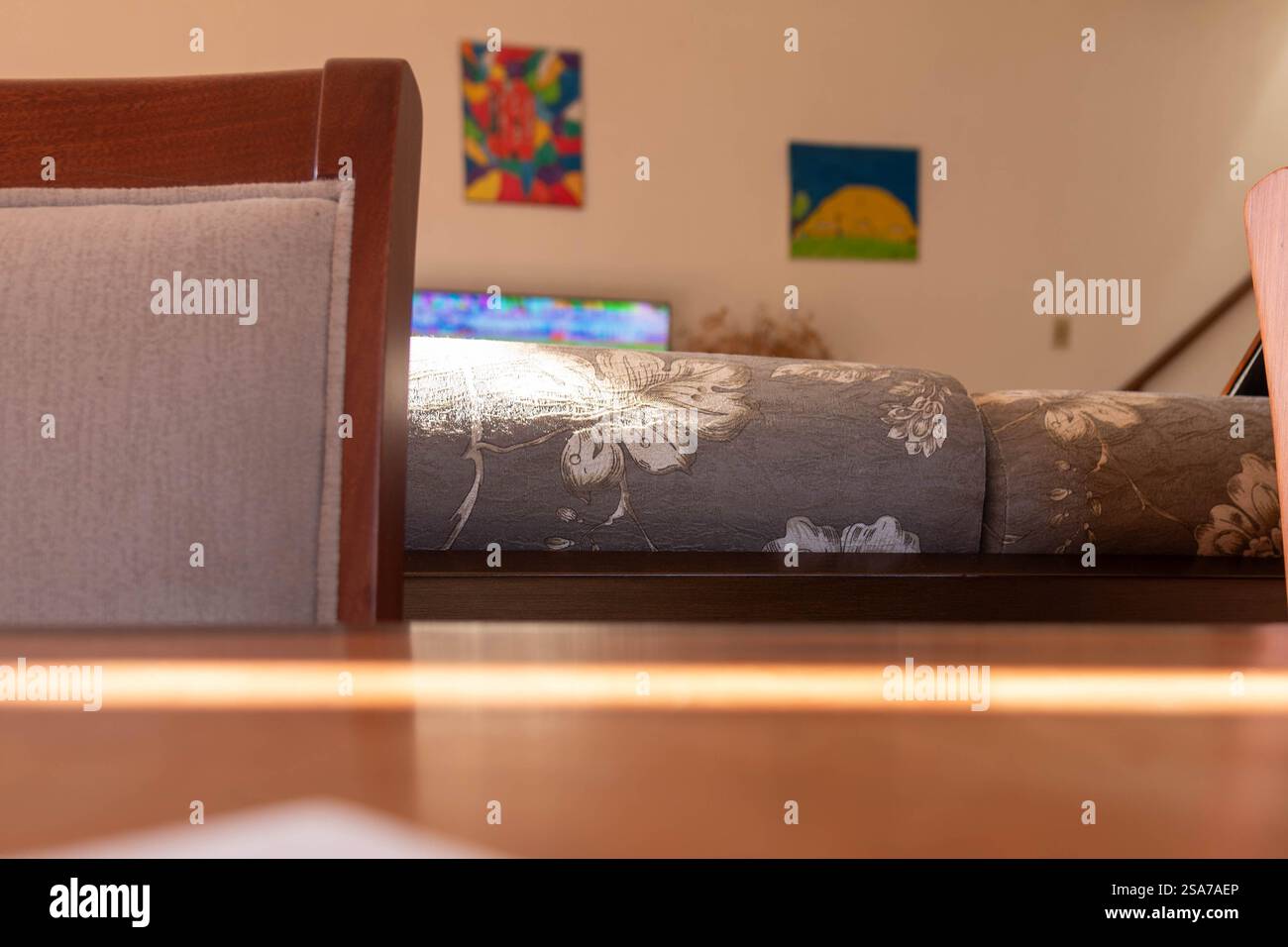 Abstraktes Foto von Objekten im Wohnzimmer. Stockfoto