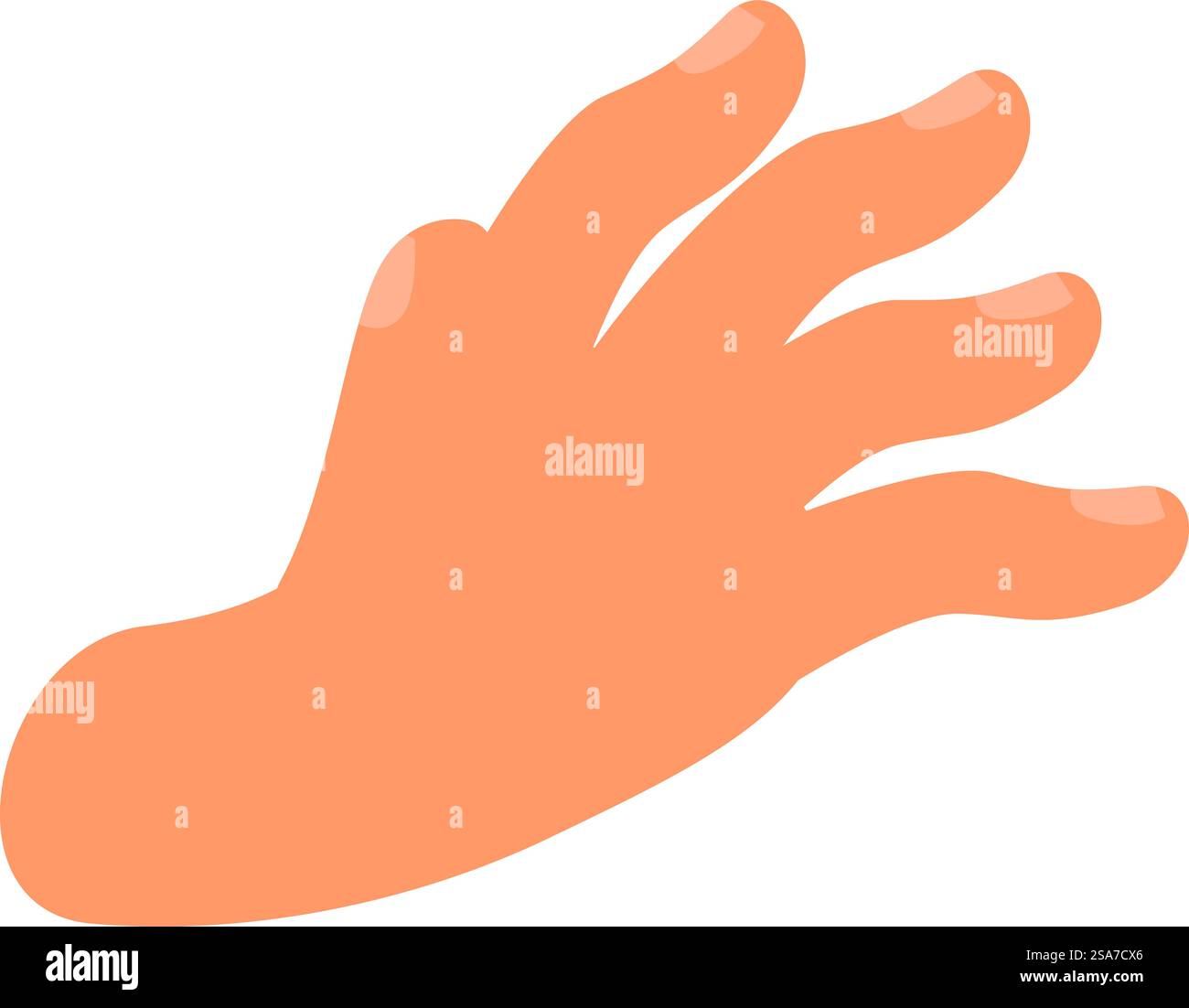 Cartoon Hand mit offener Handfläche nach außen. Cartoon Hand mit offener Handfläche Stock Vektor