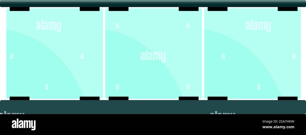 Balkon mit Glaspaneel und unverbaubarer Aussicht mit Metallgeländer. Balkon mit Glaspaneel und unverbaubarer Sicht mit Metallgeländer Stock Vektor