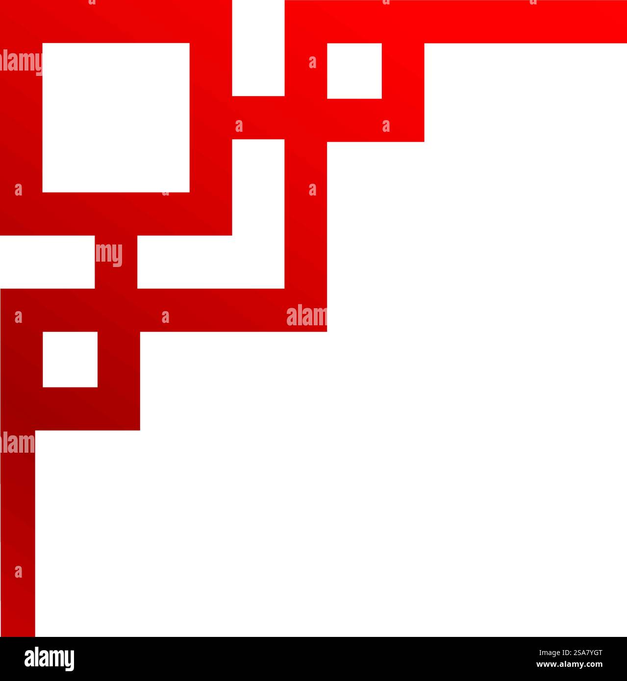 Rote geometrische Form, die ein abstraktes rechtes Eckelement bildet. Rote geometrische Form, die ein abstraktes rechtes Eckelement bildet Stock Vektor