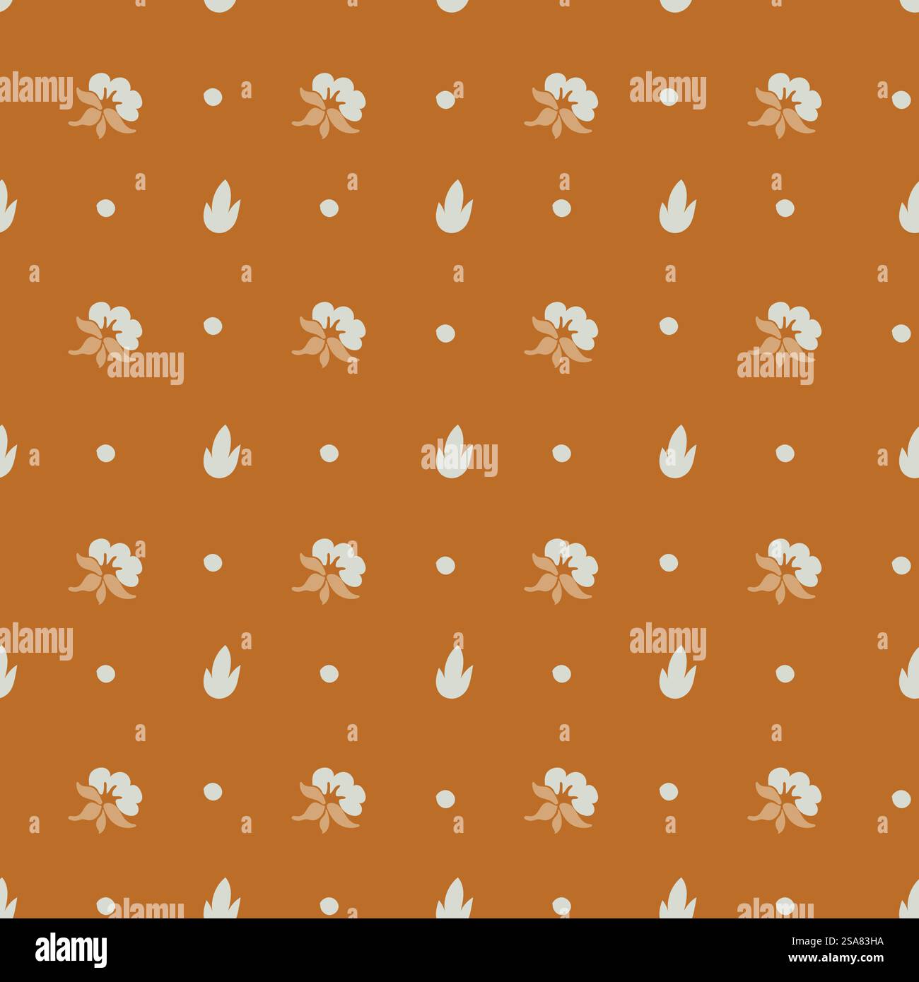 Blühende Komposition mit Blättern und Laub. Design für Teppich, Textilgewebe. Minimalistisches Blumenmotiv aus winzigen Wildblumen. Nahtloser Druck von Mustern, Hintergrundbildern oder Hintergrundbildern. Vektor in abgewickelter Form. Minimalistische Blumenkomposition mit Wiesenblumen Stock Vektor