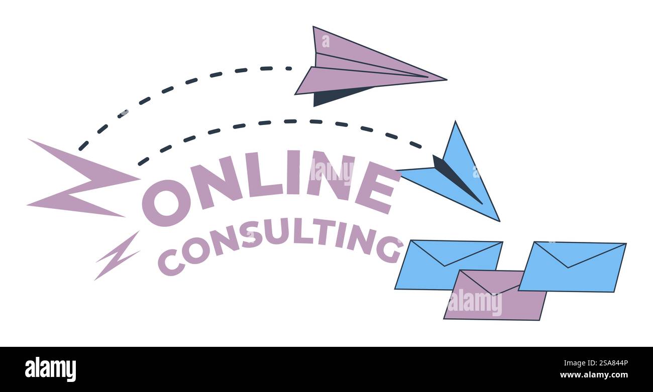 Professionelle Beratung und Empfehlungen zu Problemen von Benutzern und Kunden. Online-Beratung mit Kunden über das Internet. Spezialisten, die kommunizieren und bei der Lösung von Problemen helfen. Vektor in abgewickelter Form. Online-Beratung, Empfehlung von Fachleuten Stock Vektor