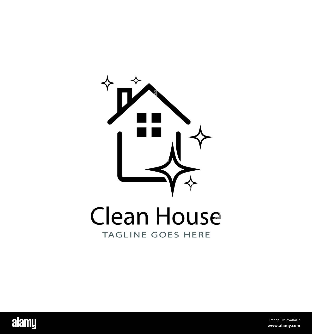 Cleaning Logo Template Vector Symbol Natur Stock Vektor