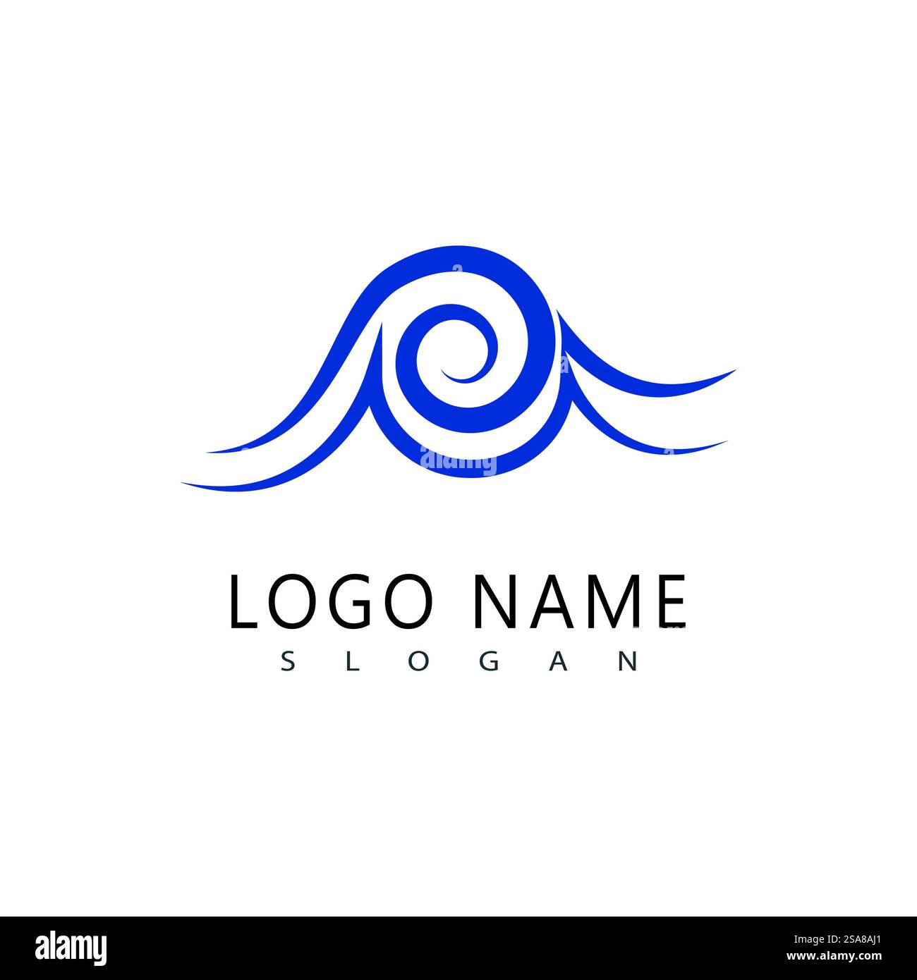 Sea Wave Logo Vektor Business Element und Symbol Stock Vektor
