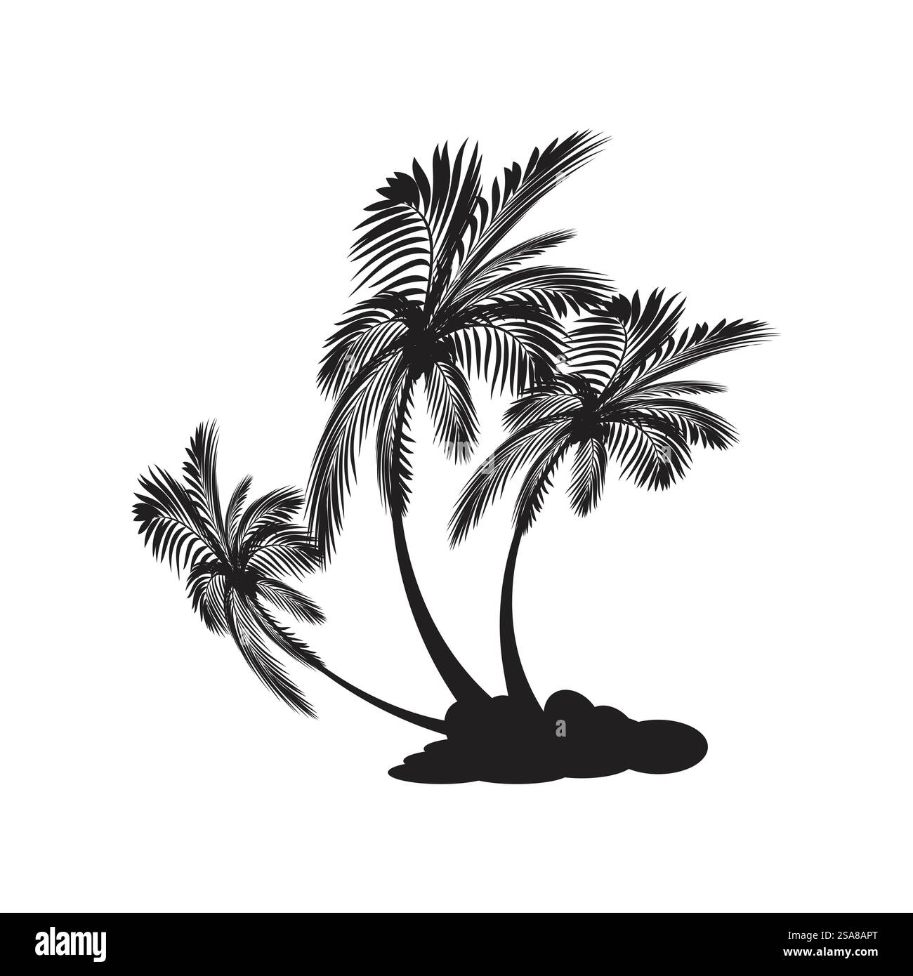 Palme Logo Vektor Vorlage Symbol Design Stock Vektor