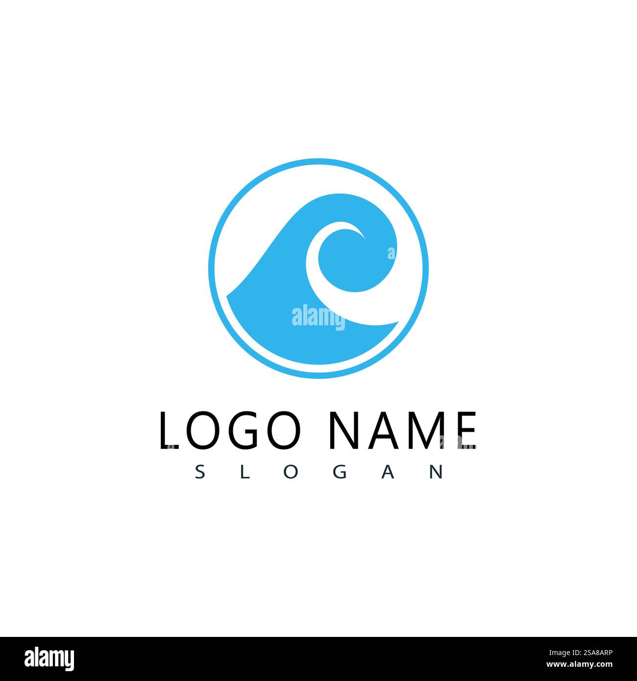 Sea Wave Logo Vektor Business Element und Symbol Stock Vektor