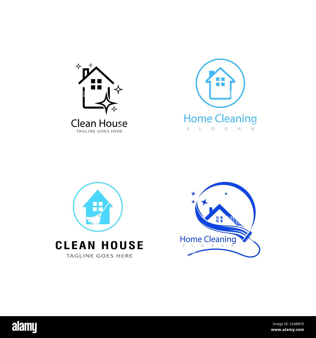 Cleaning Logo Template Vector Symbol Natur Stock Vektor