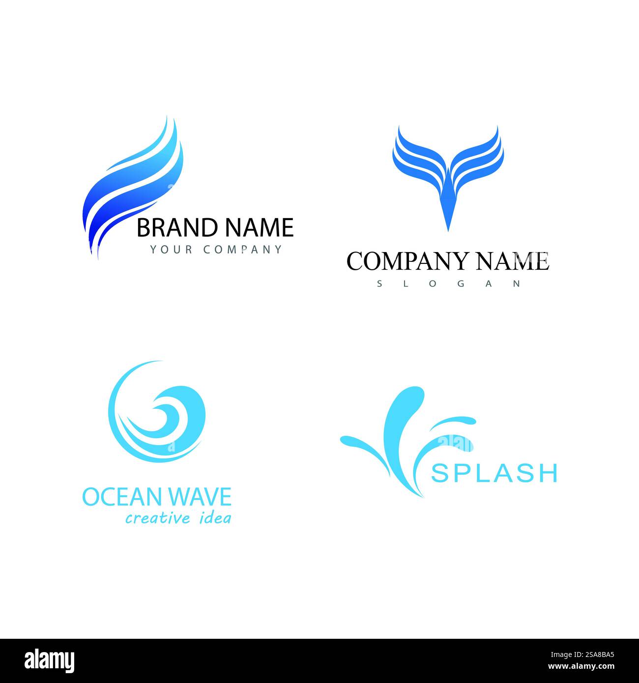 Sea Wave Logo Vektor Business Element und Symbol Stock Vektor
