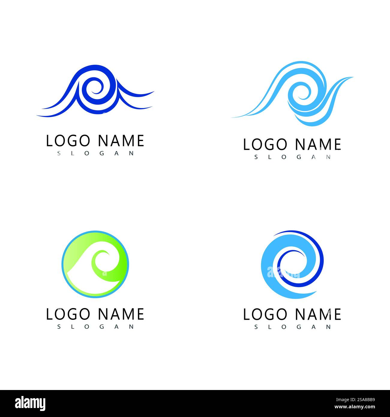 Sea Wave Logo Vektor Business Element und Symbol Stock Vektor