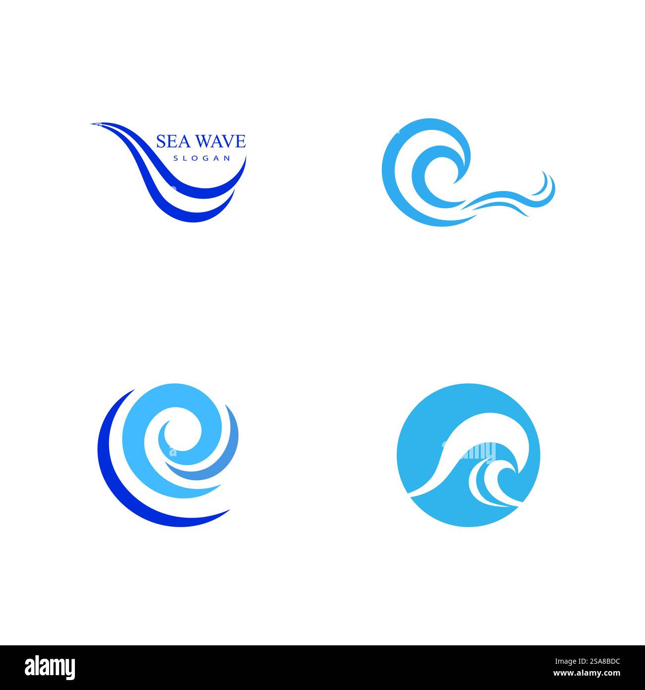 Sea Wave Logo Vektor Business Element und Symbol Stock Vektor