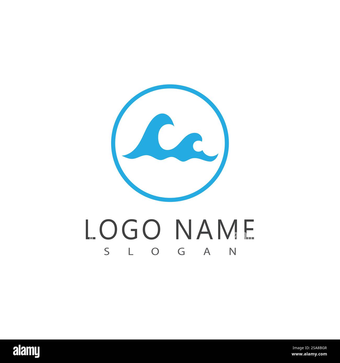 Sea Wave Logo Vektor Business Element und Symbol Stock Vektor