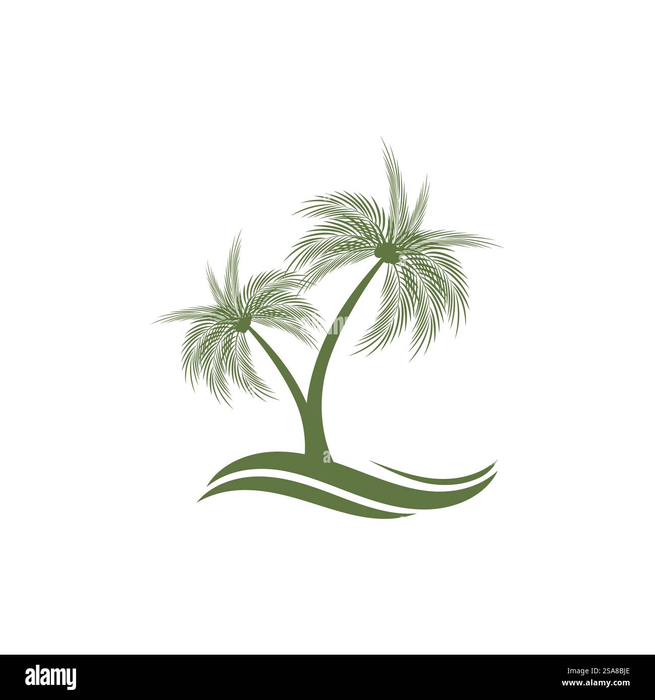 Palme Logo Vektor Vorlage Symbol Design Stock Vektor