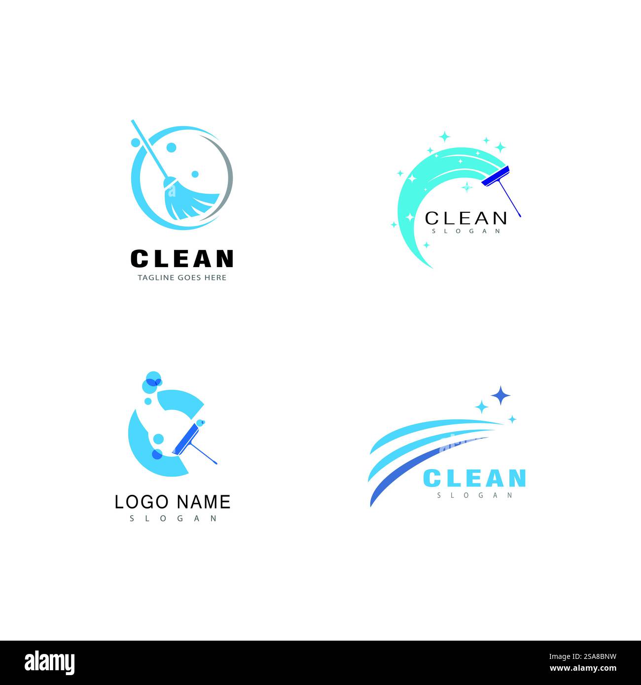 Cleaning Logo Template Vector Symbol Natur Stock Vektor