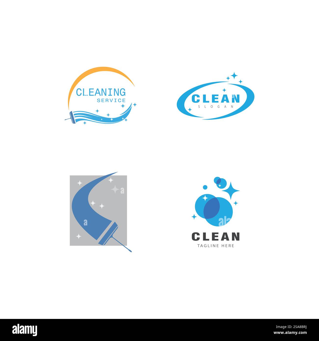 Cleaning Logo Template Vector Symbol Natur Stock Vektor