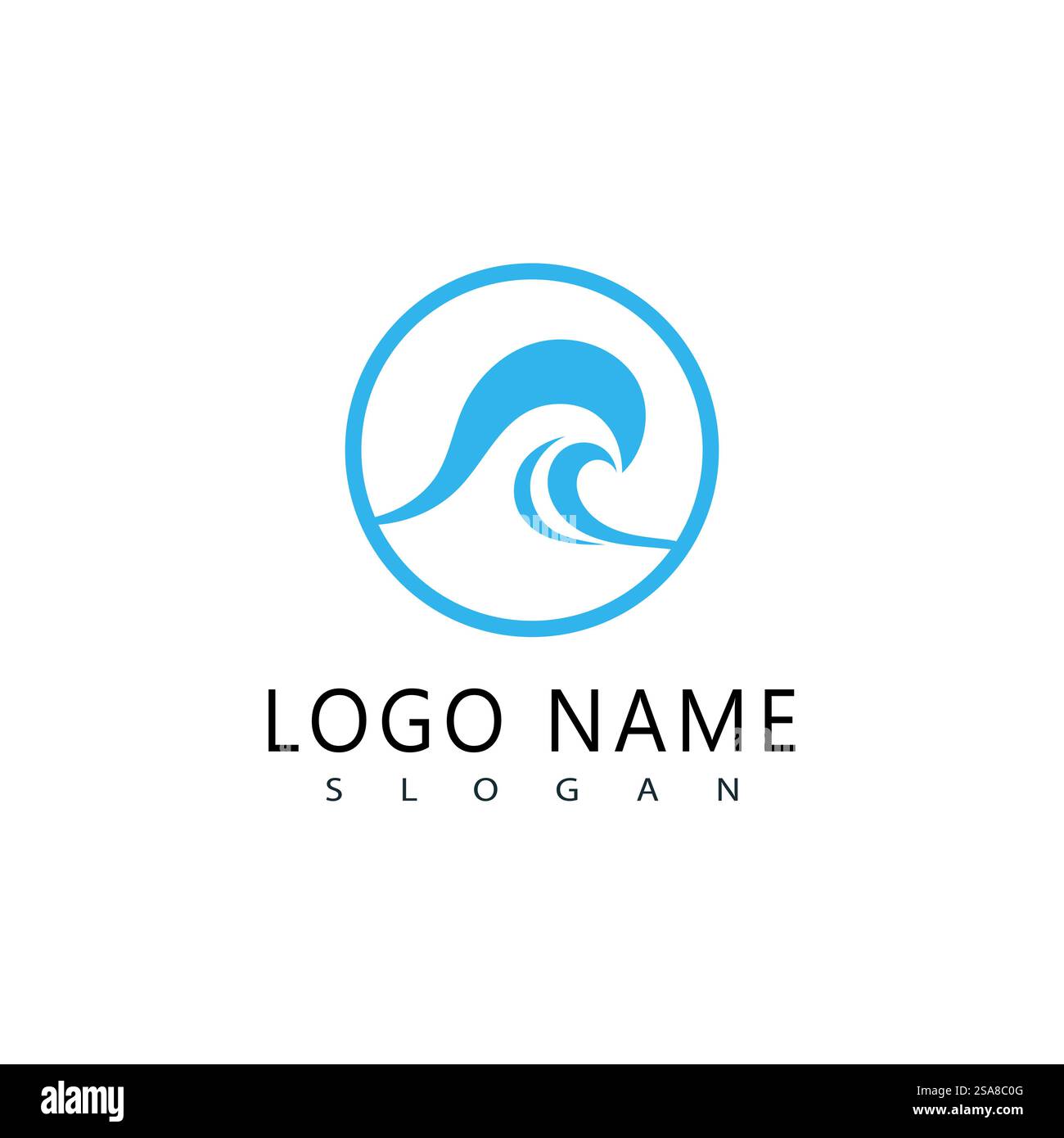Sea Wave Logo Vektor Business Element und Symbol Stock Vektor