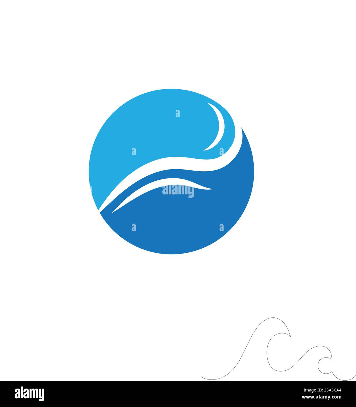 Sea Wave Logo Vektor Business Element und Symbol Stock Vektor