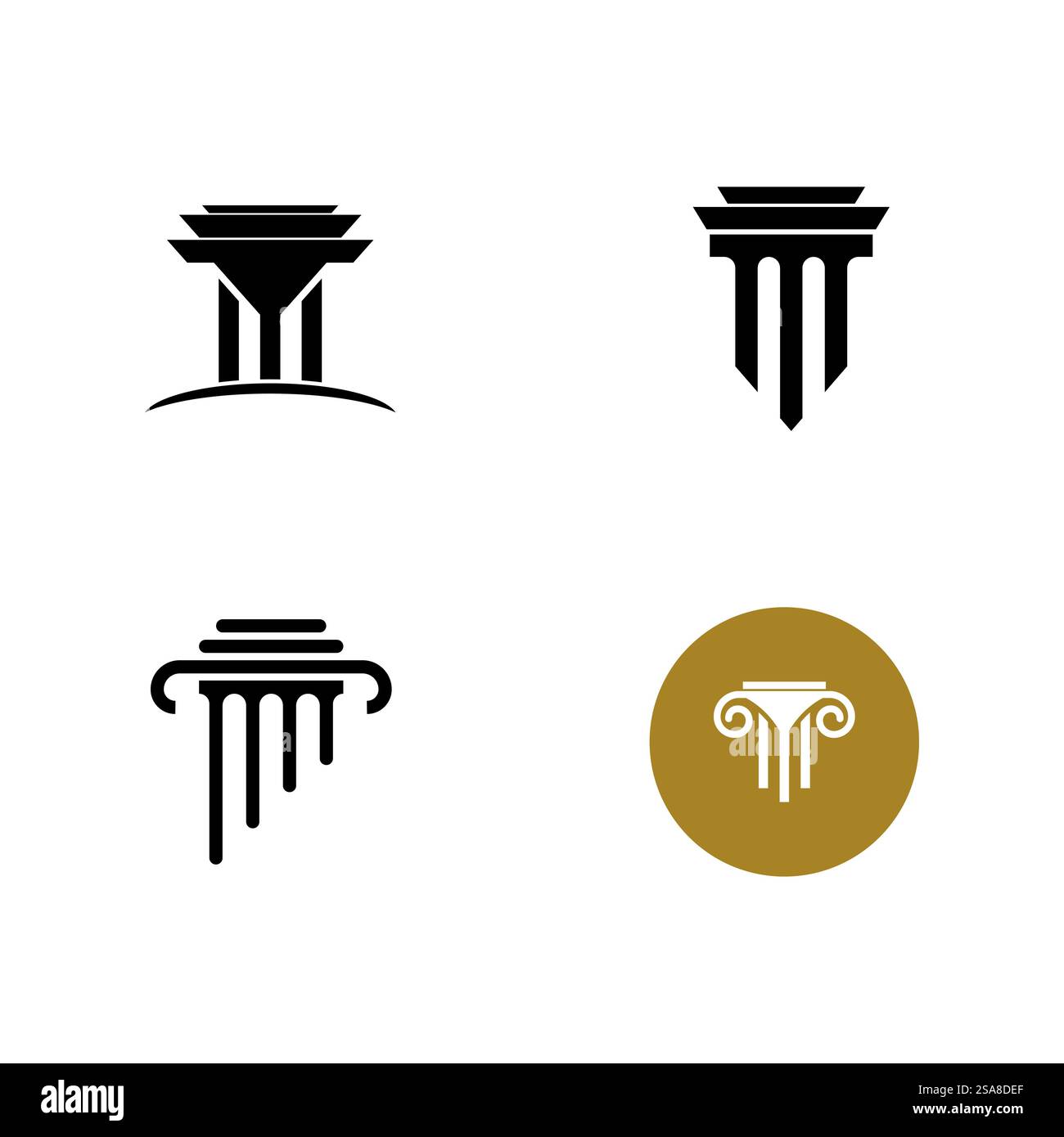 Design des Spaltenlogos für Vektorvorlage für Symbolelemente Stock Vektor