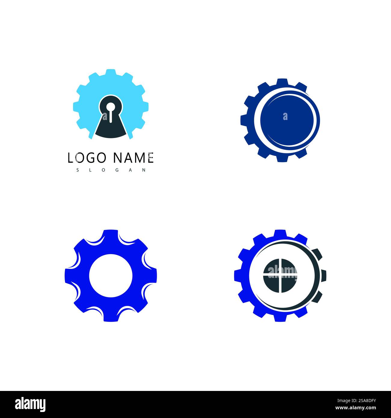 Gear Logo Vektorvorlage Symbol Design Stock Vektor