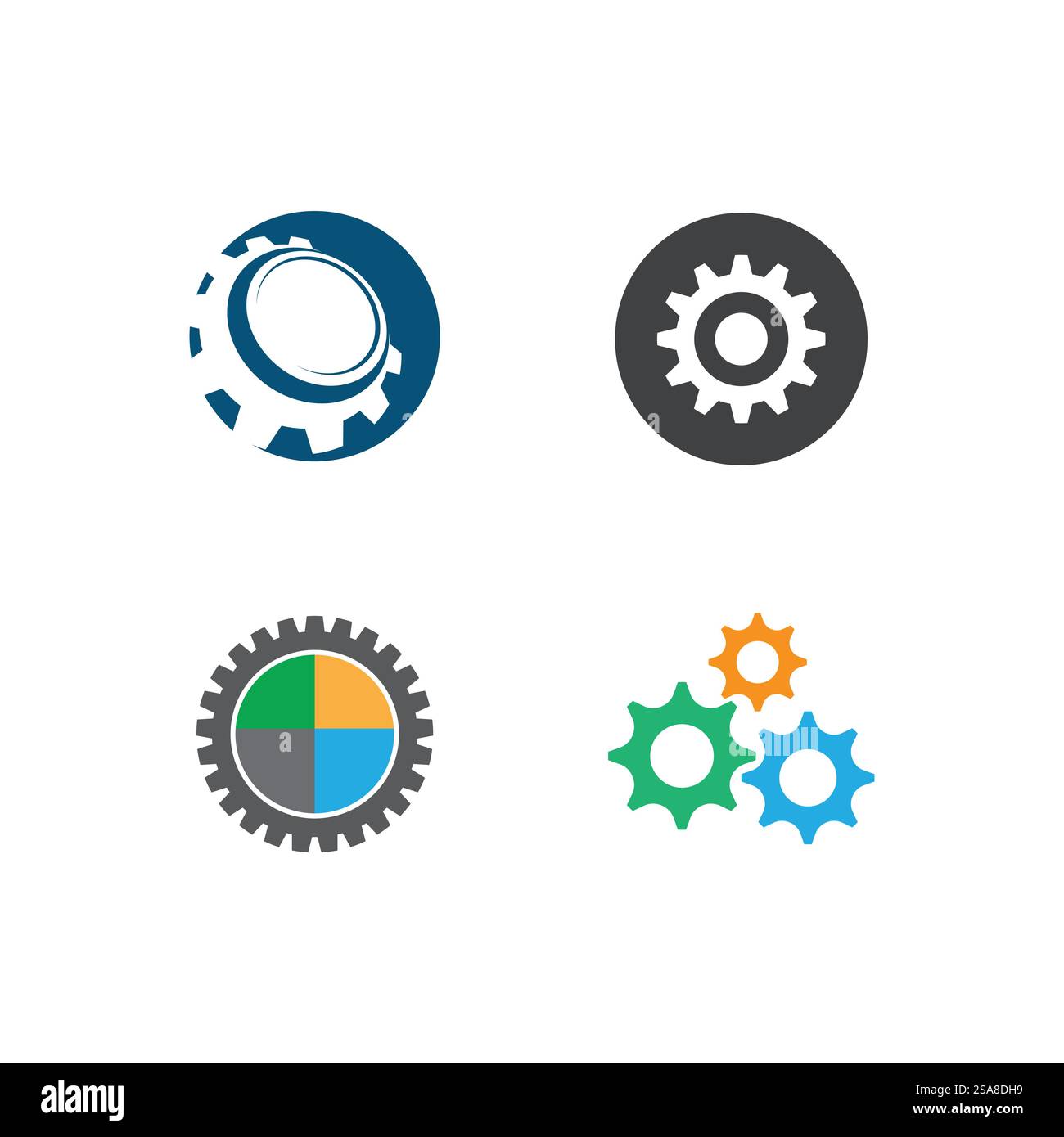 Gear Logo Vektorvorlage Symbol Design Stock Vektor