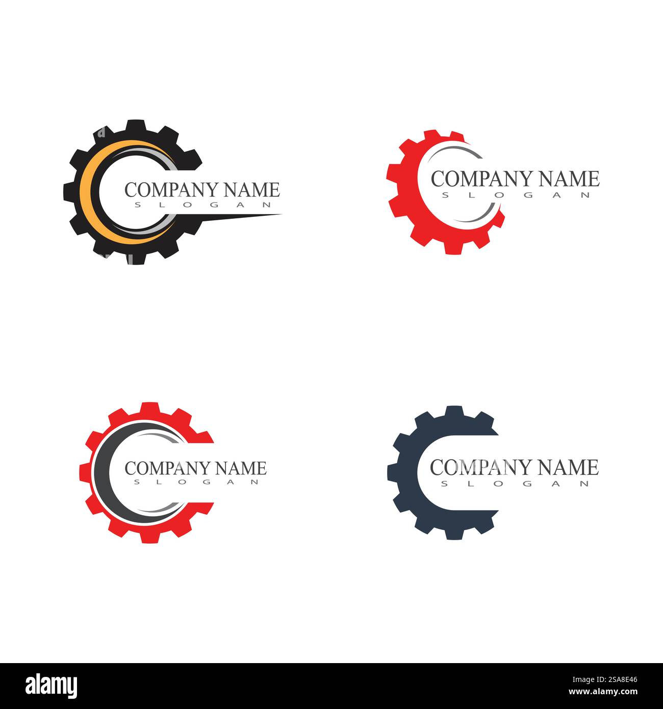 Gear Logo Vektorvorlage Symbol Design Stock Vektor