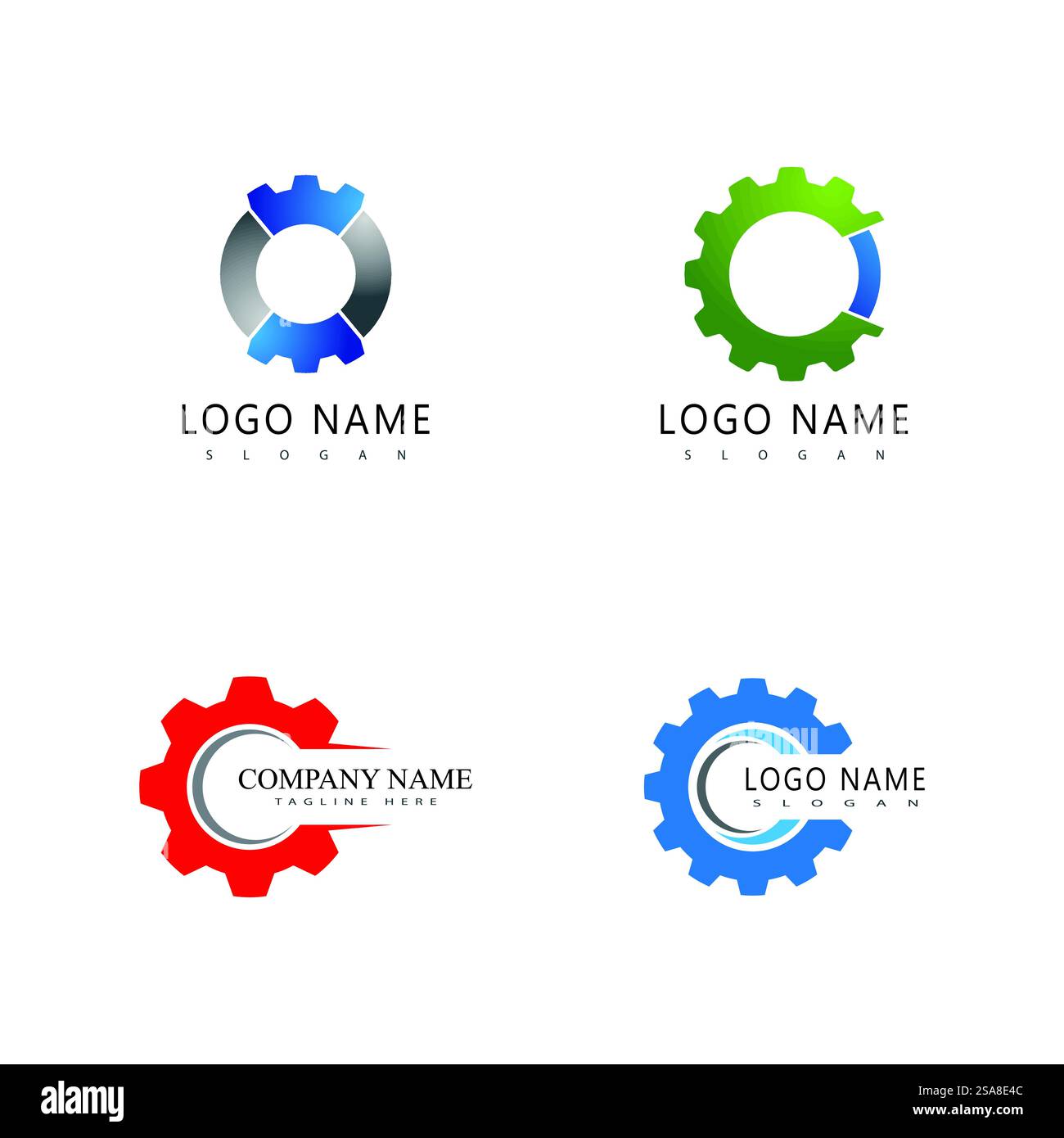 Gear Logo Vektorvorlage Symbol Design Stock Vektor