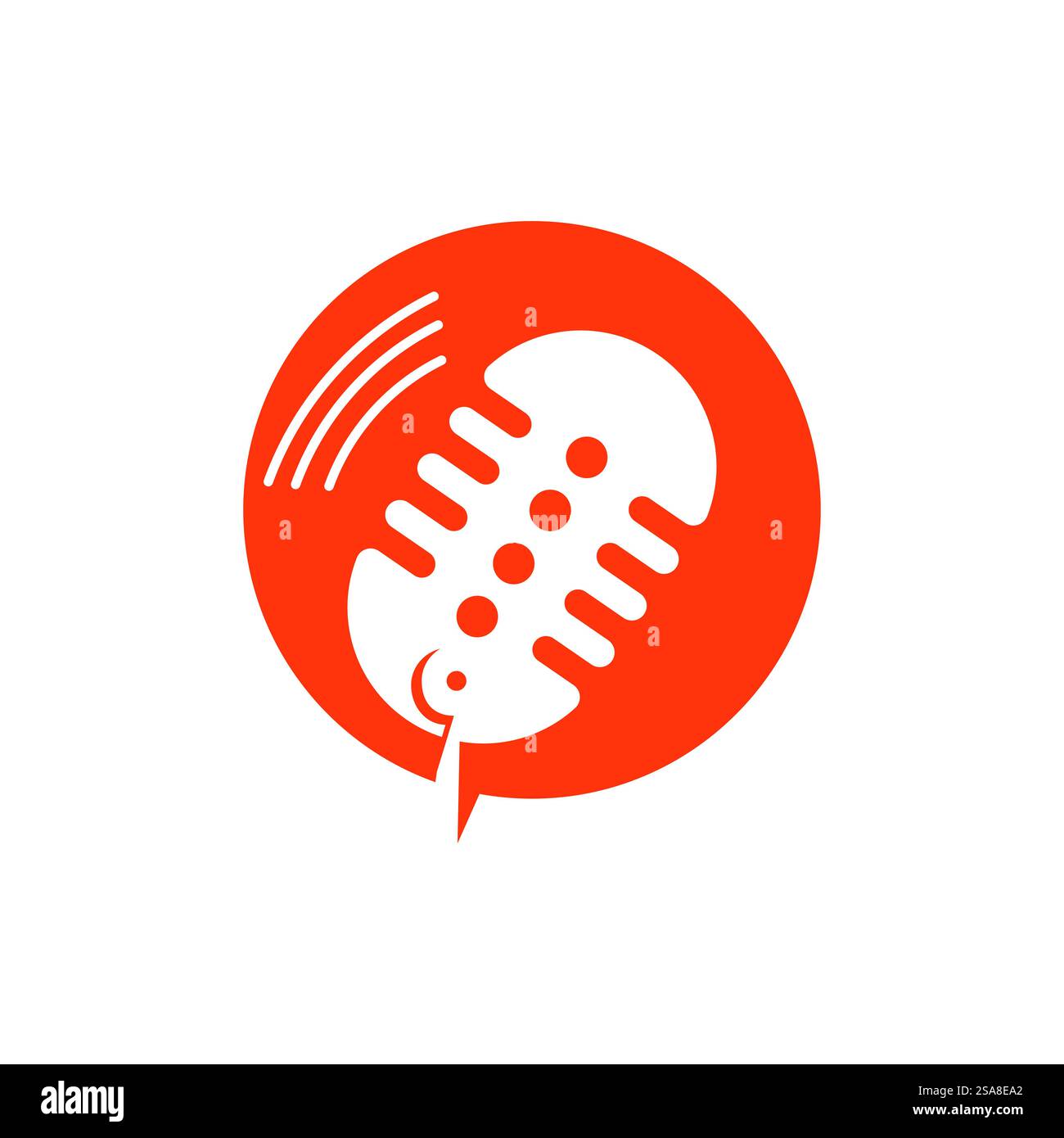 Podcast-Logo-Vektorsymbol Stock Vektor