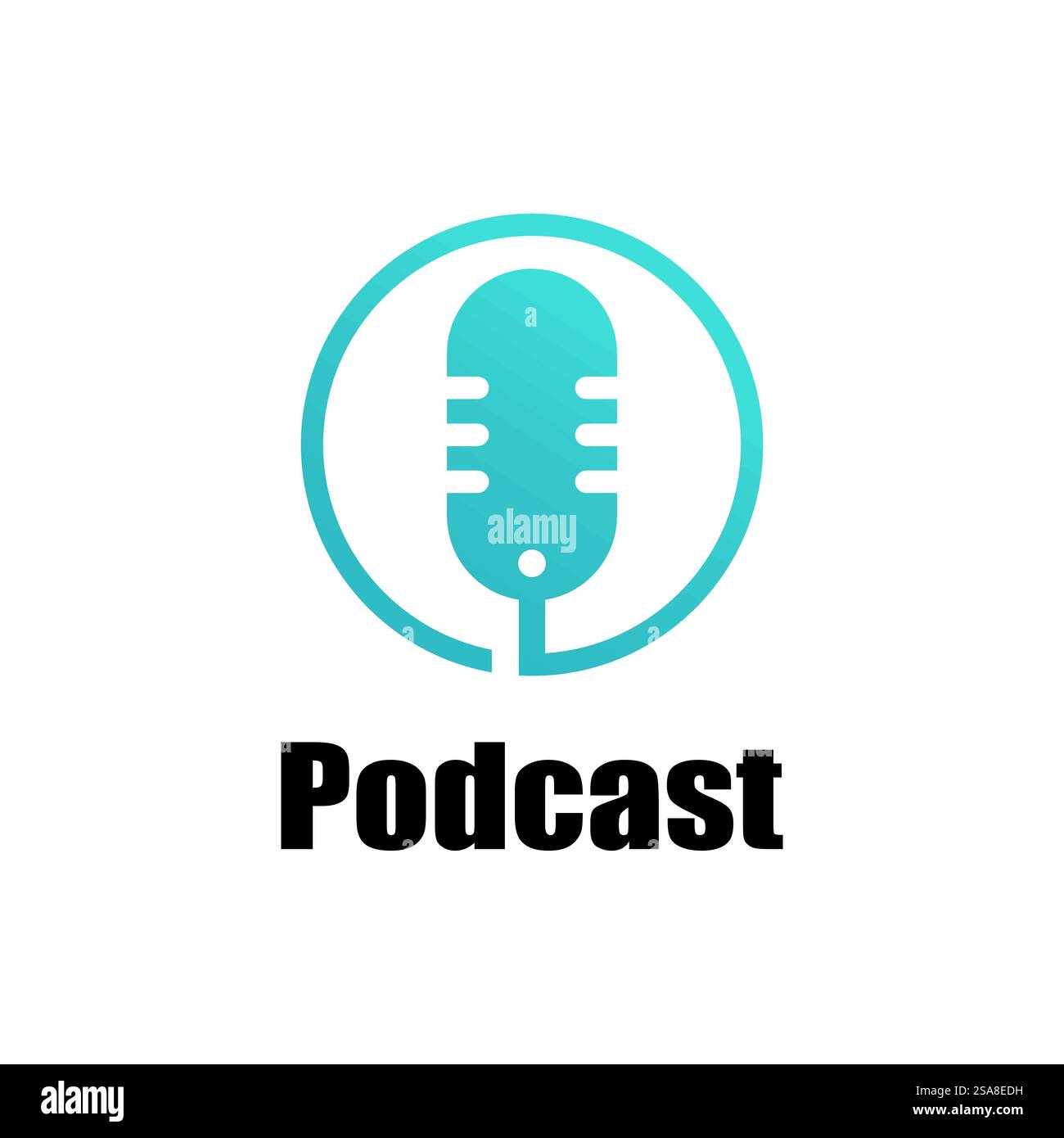 Podcast-Logo-Vektorsymbol Stock Vektor