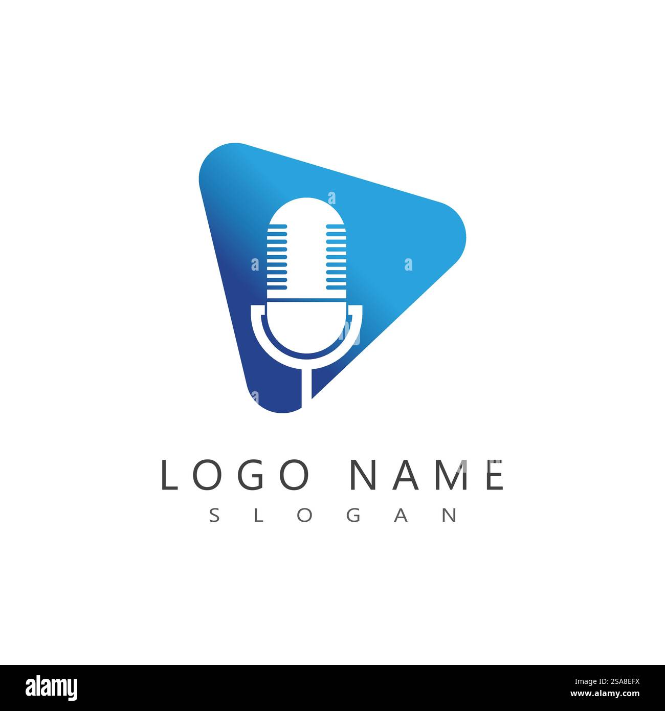 Podcast-Logo-Vektorsymbol Stock Vektor