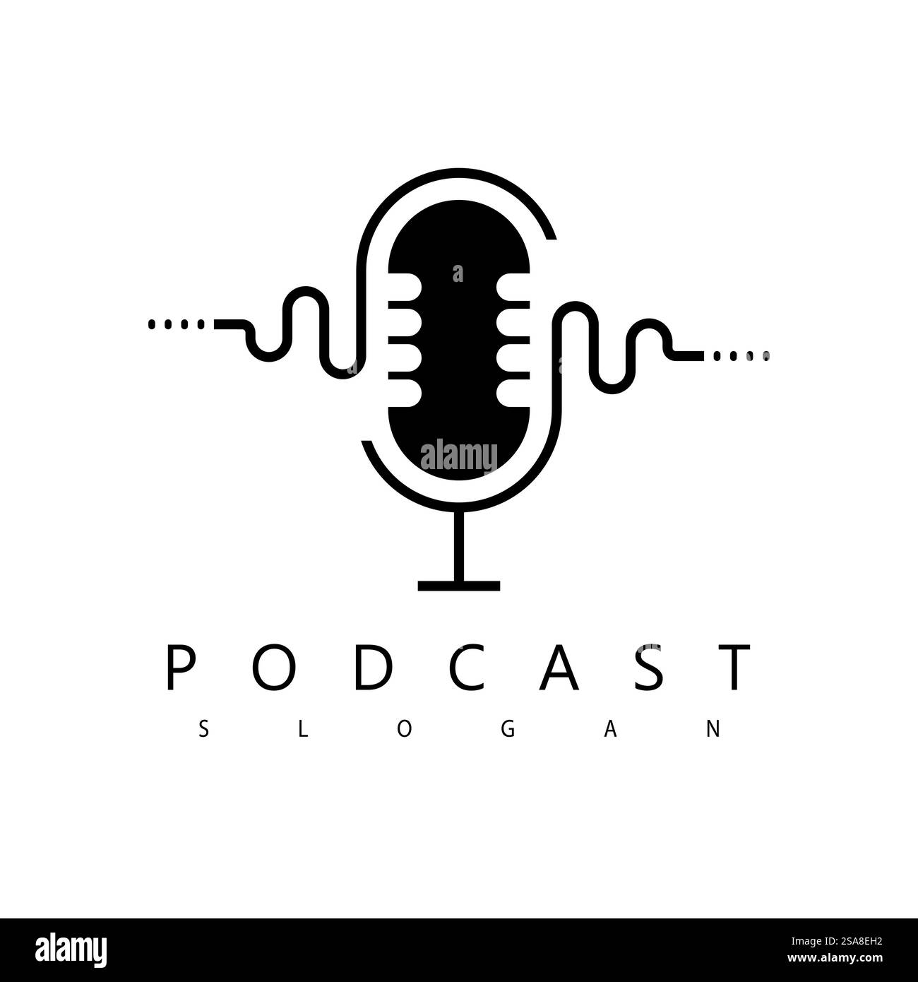 Podcast-Logo-Vektorsymbol Stock Vektor
