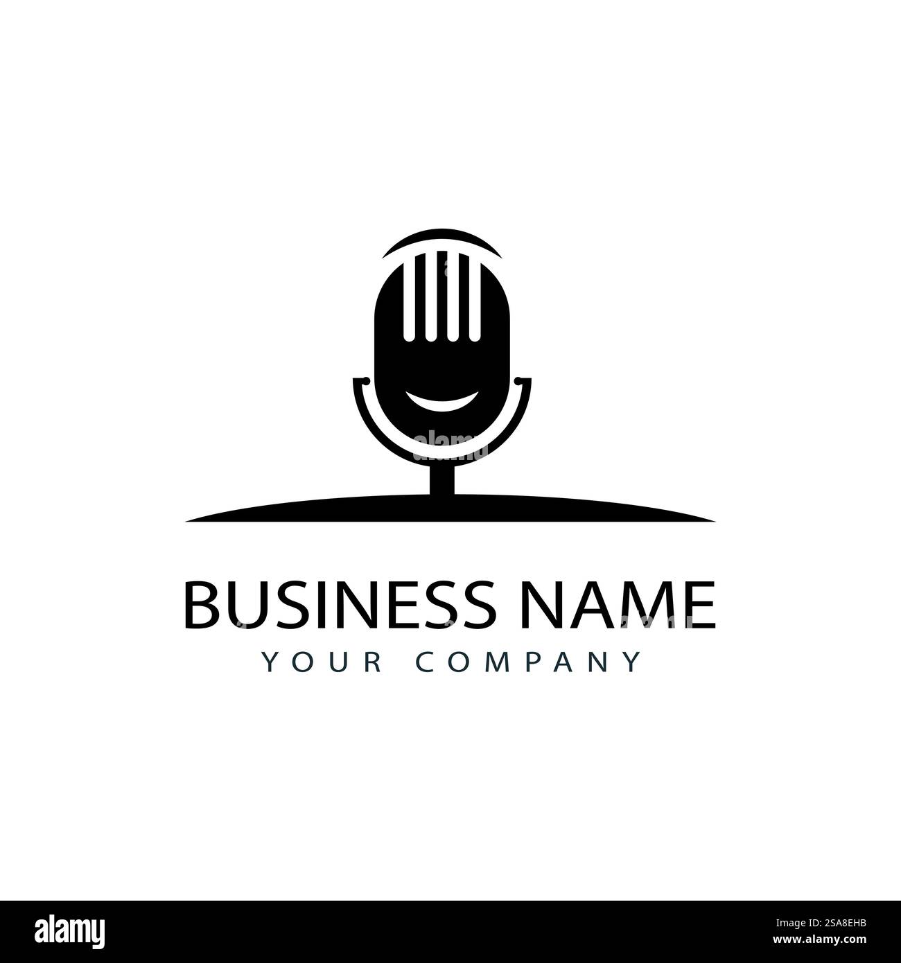 Podcast-Logo-Vektorsymbol Stock Vektor