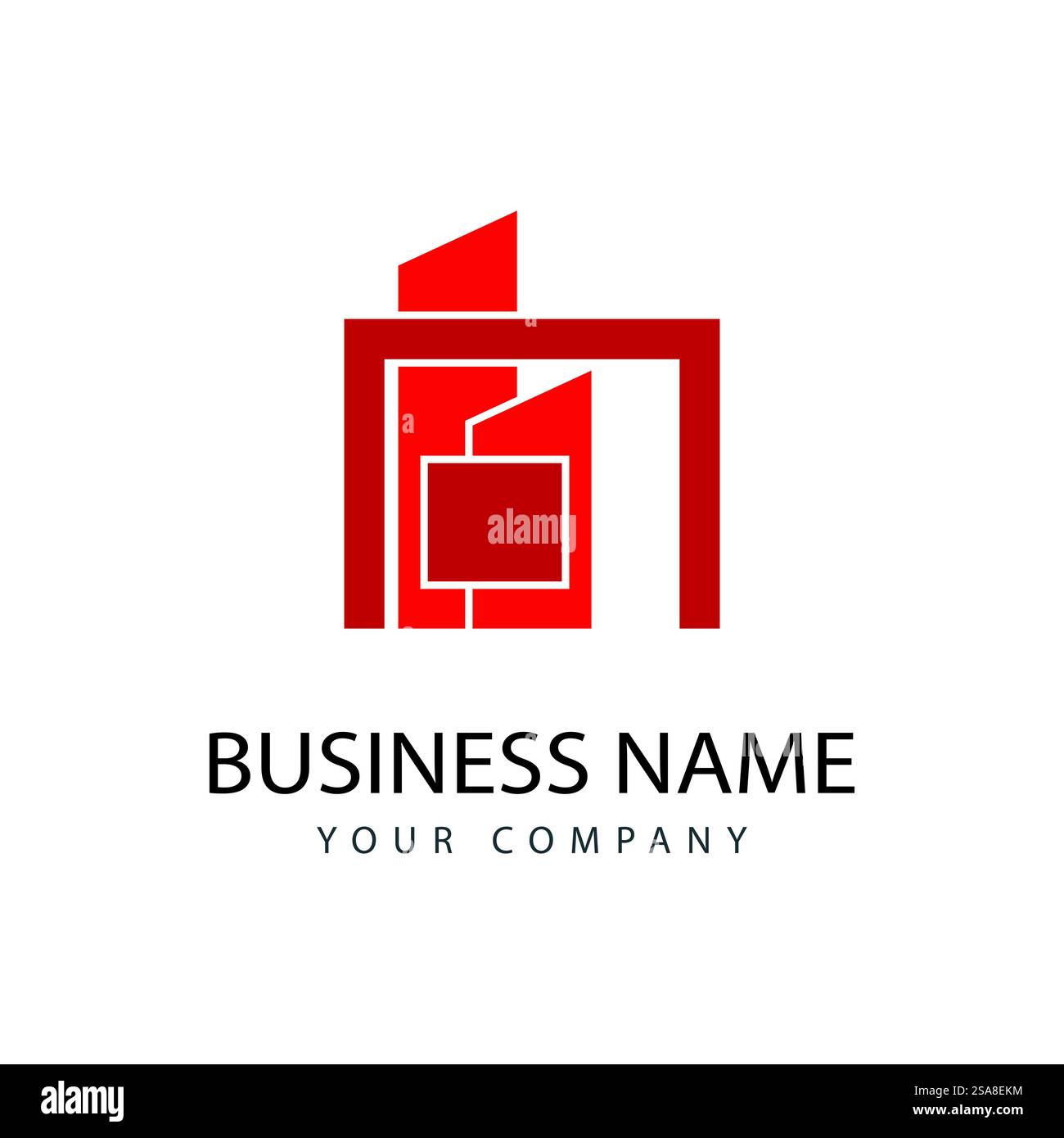 Immobilien, Immobilien und Bau Logo Design Stock Vektor