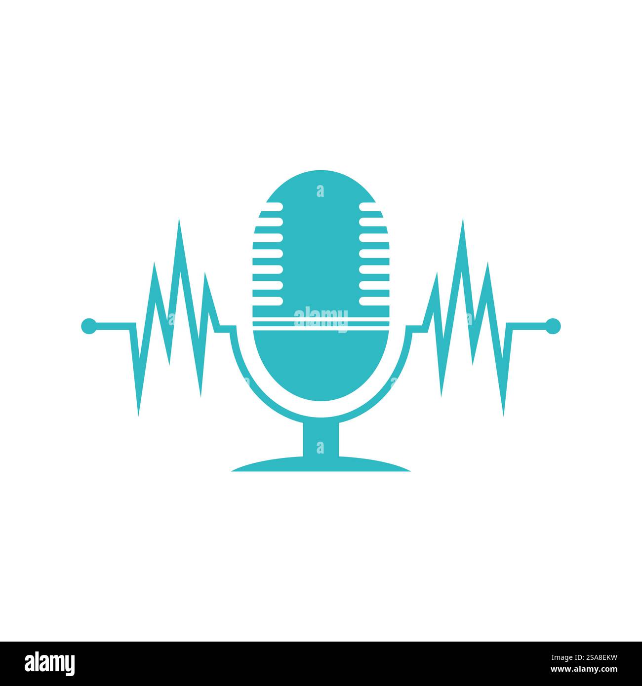 Podcast-Logo-Vektorsymbol Stock Vektor