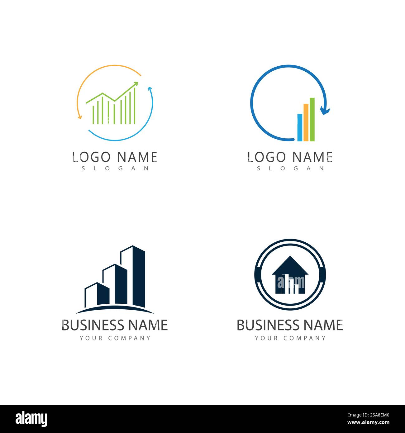 Wirtschaft Finanzen Logo Vorlage vektor Icon Design Stock Vektor