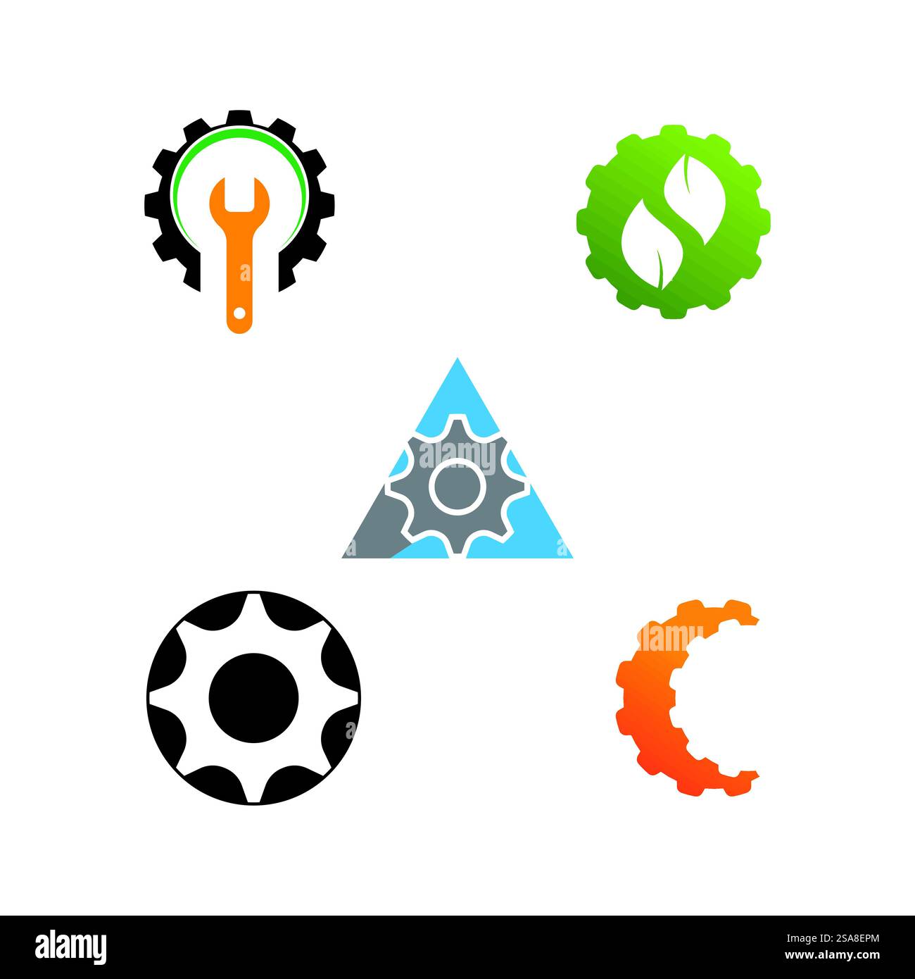 Gear Logo Vektorvorlage Symbol Design Stock Vektor