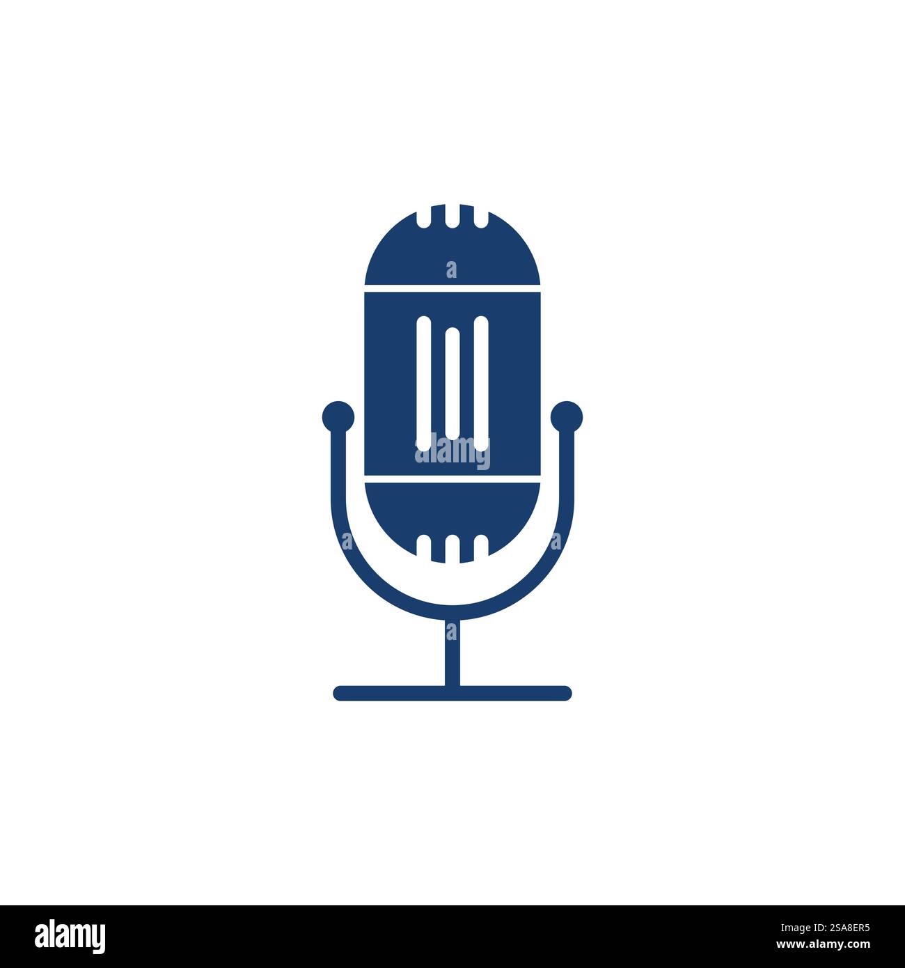 Podcast-Logo-Vektorsymbol Stock Vektor
