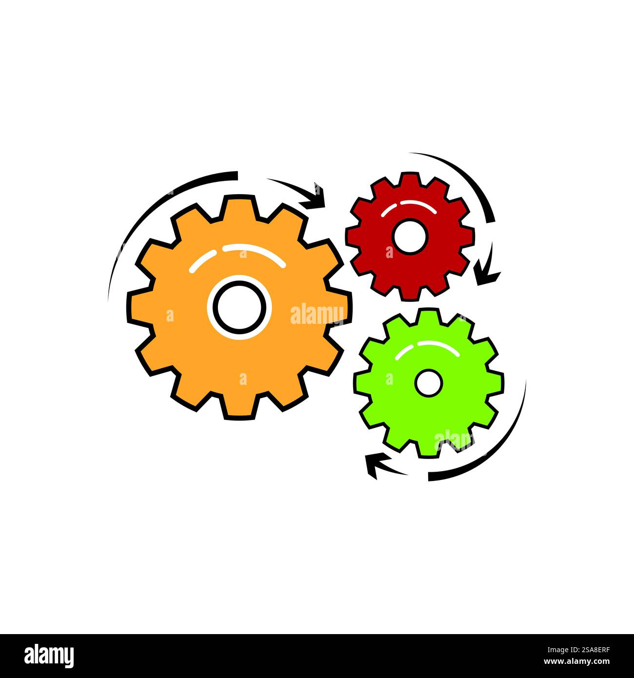 Gear Logo Vektorvorlage Symbol Design Stock Vektor