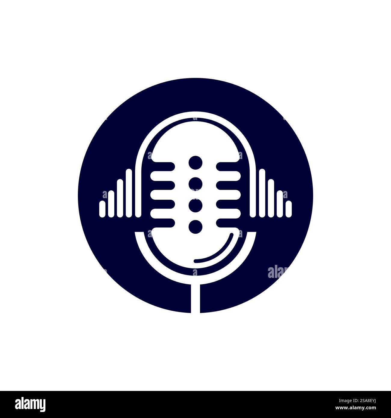 Podcast-Logo-Vektorsymbol Stock Vektor