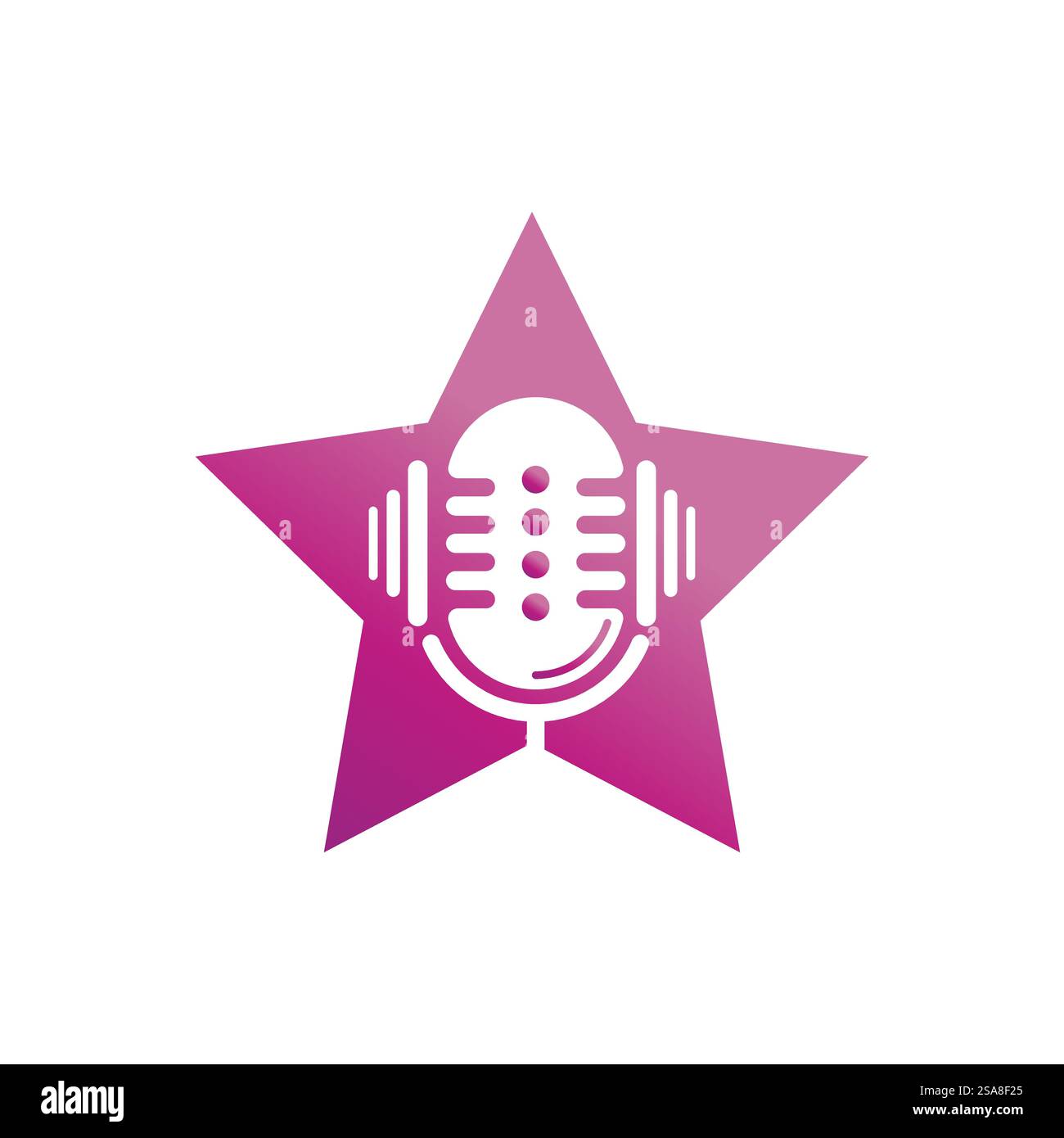 Podcast-Logo-Vektorsymbol Stock Vektor