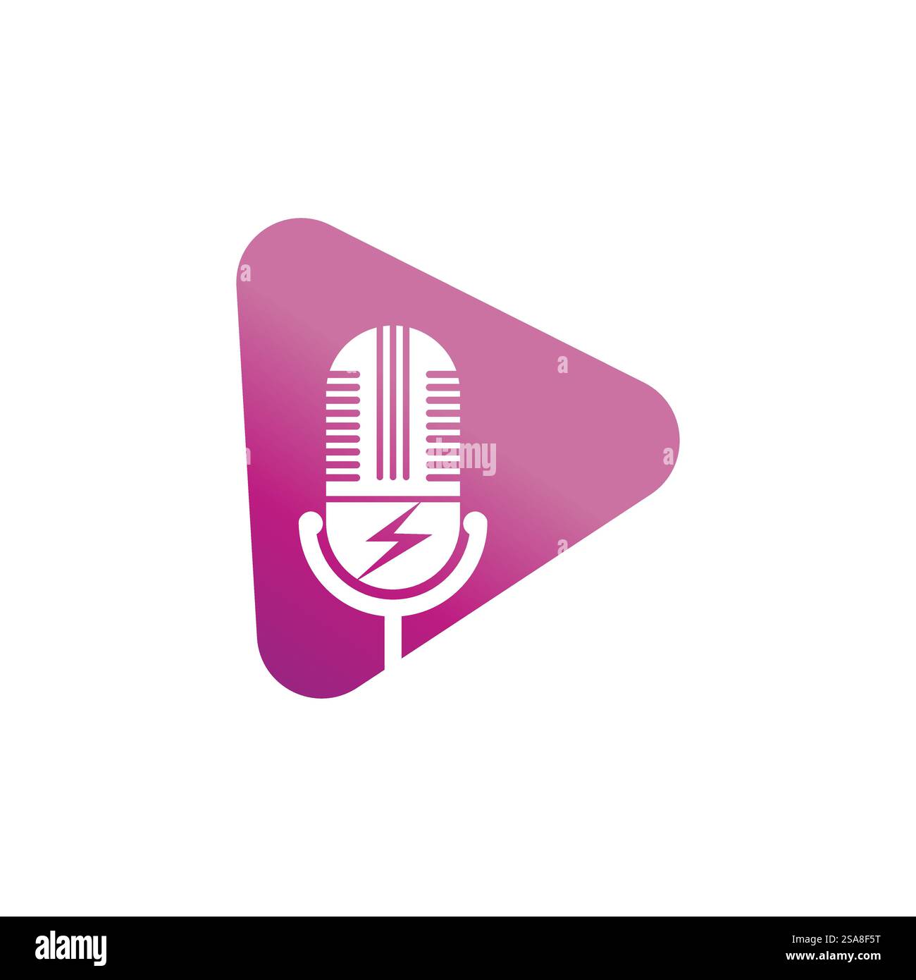 Podcast-Logo-Vektorsymbol Stock Vektor