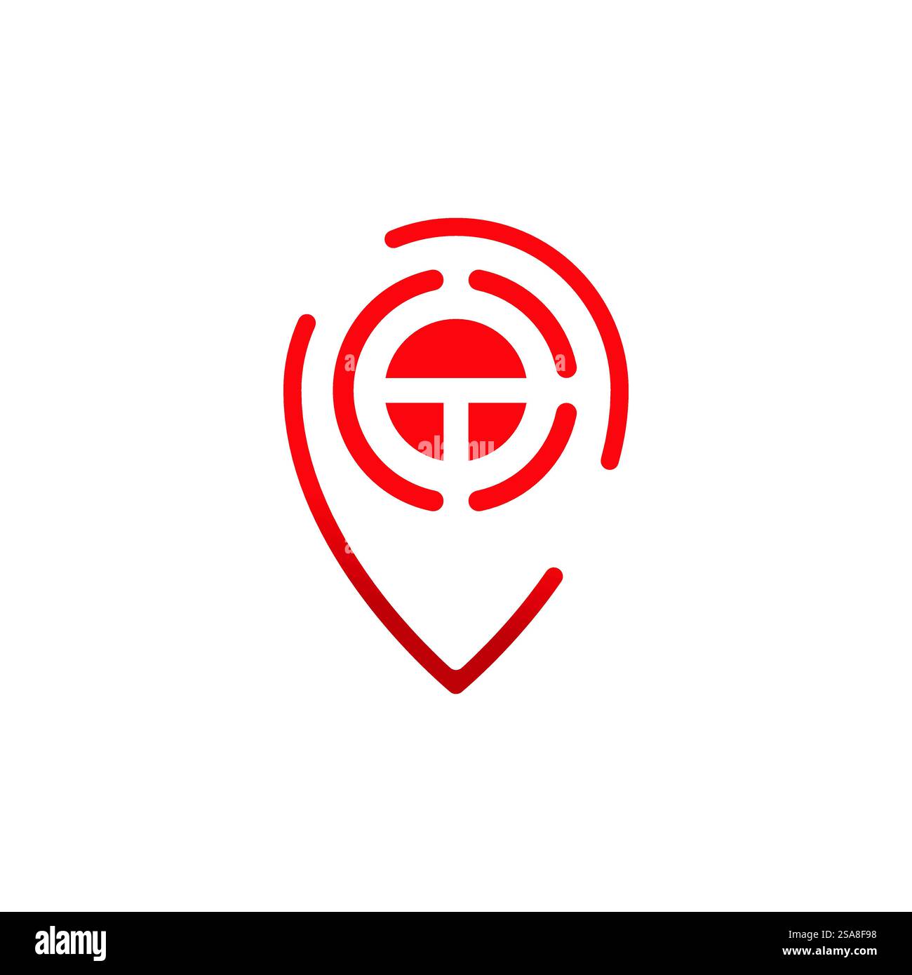 Standort punkt Logo vector Template Stock Vektor