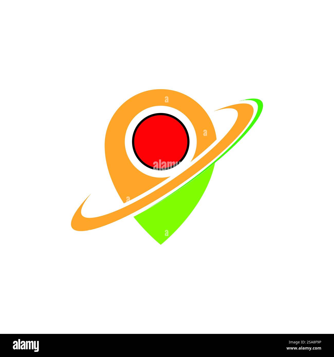 Standort punkt Logo vector Template Stock Vektor