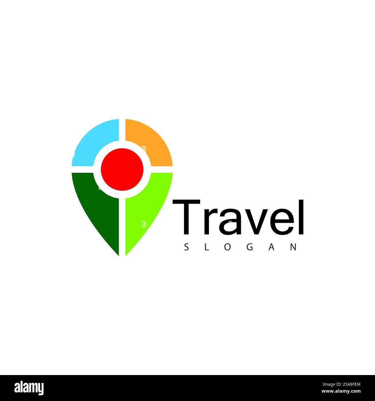 Standort punkt Logo vector Template Stock Vektor