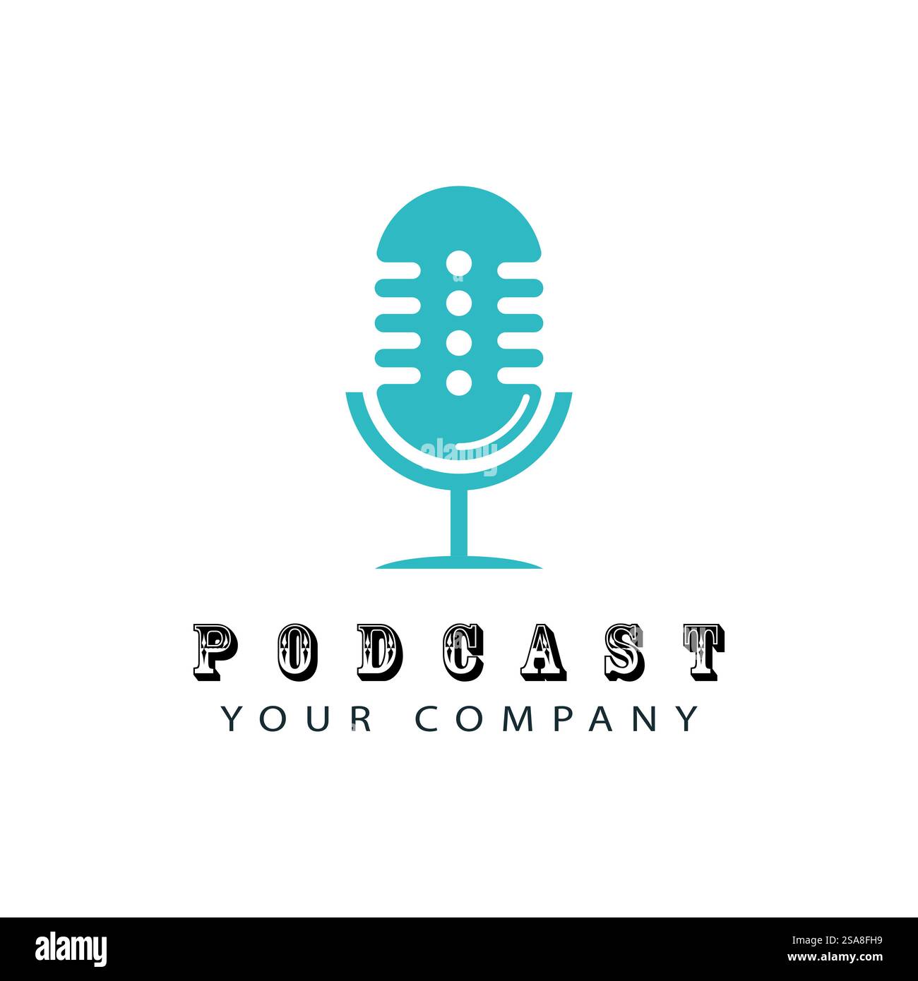 Podcast-Logo-Vektorsymbol Stock Vektor